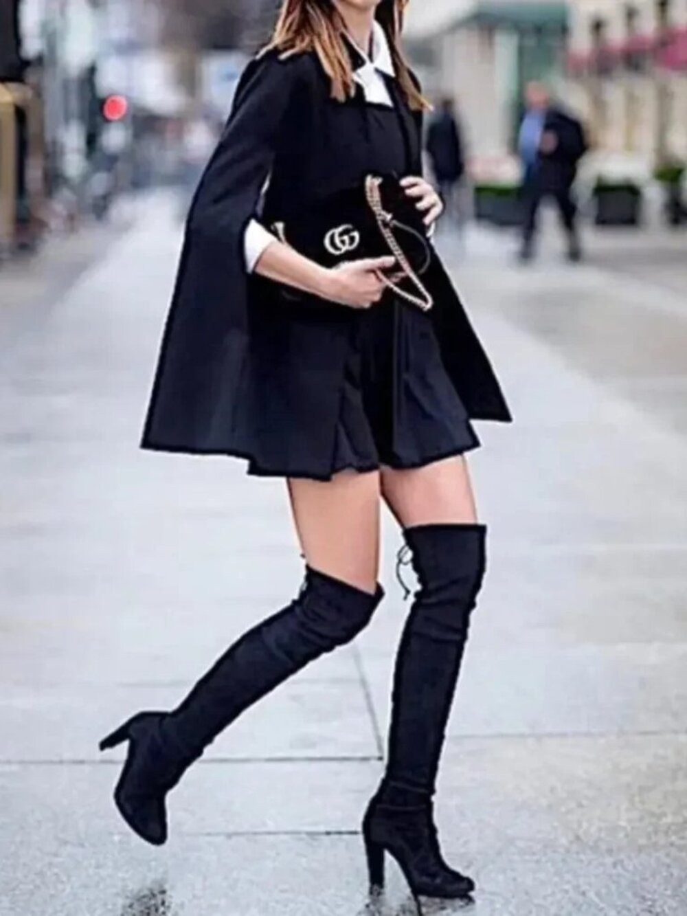STUART WEITZMAN Highland Suede Over-the-Knee Boots ~ Black 7